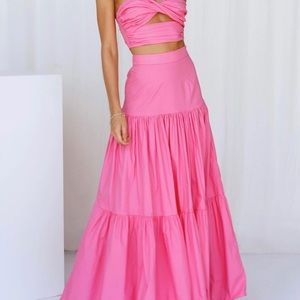 Gorgeous Pink Skirt Set